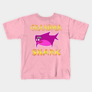 Grandma Shark Funny Tshirt Design Kids T-Shirt